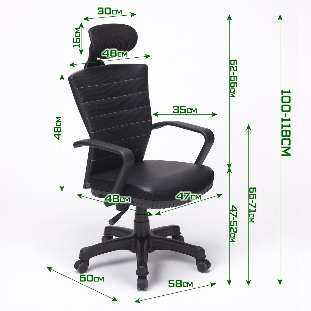 Korean Black Office Chair Ergonomic Cozy