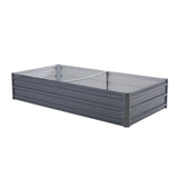 Home Ready 150 x 90 x 30cm Grey Raised Garden Bed Galvanised Steel Planter