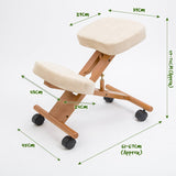 Forever Beauty White Ergonomic Adjustable Kneeling Chair