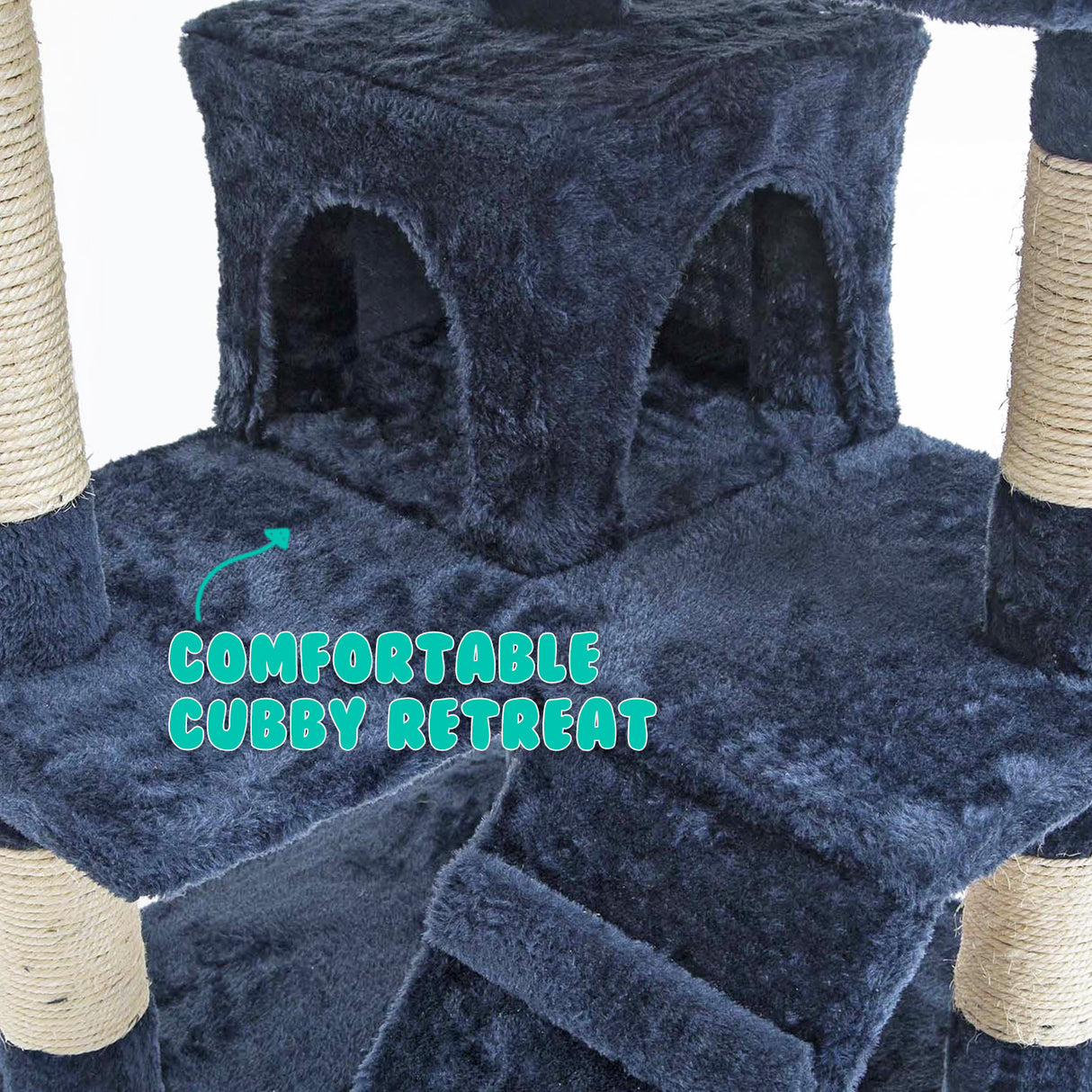 Paw Mate 130cm Blue Cat Tree Soho Multi Level Scratcher