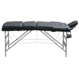 YES4HOMES 3 Fold Portable Aluminium Massage Table Massage Bed Beauty Therapy Black