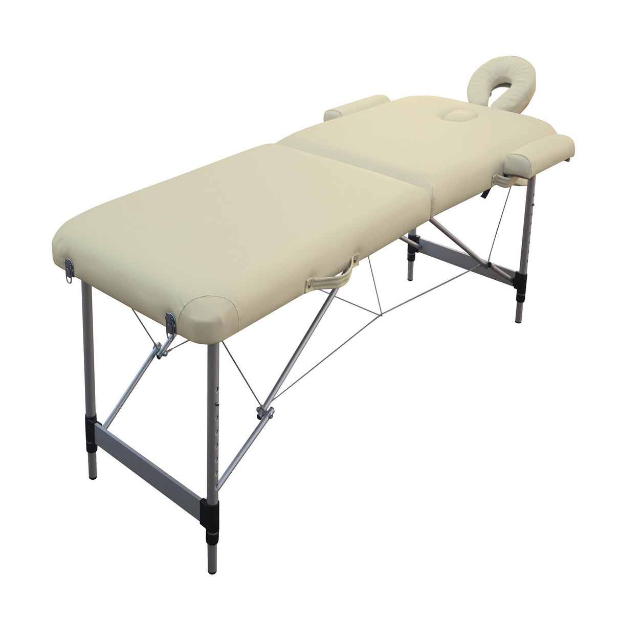 YES4HOMES 2 Fold Portable Aluminium Massage Table Massage Bed Beauty Therapy Beige