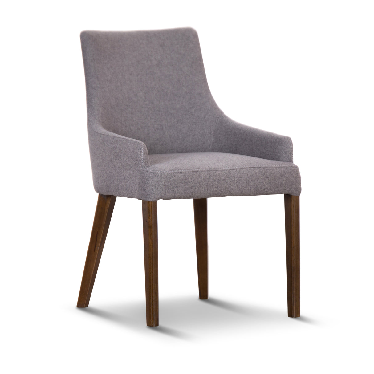 Tuberose Dining Chair Fabric Seat Solid Acacia Timber Wood Furniture - Grey