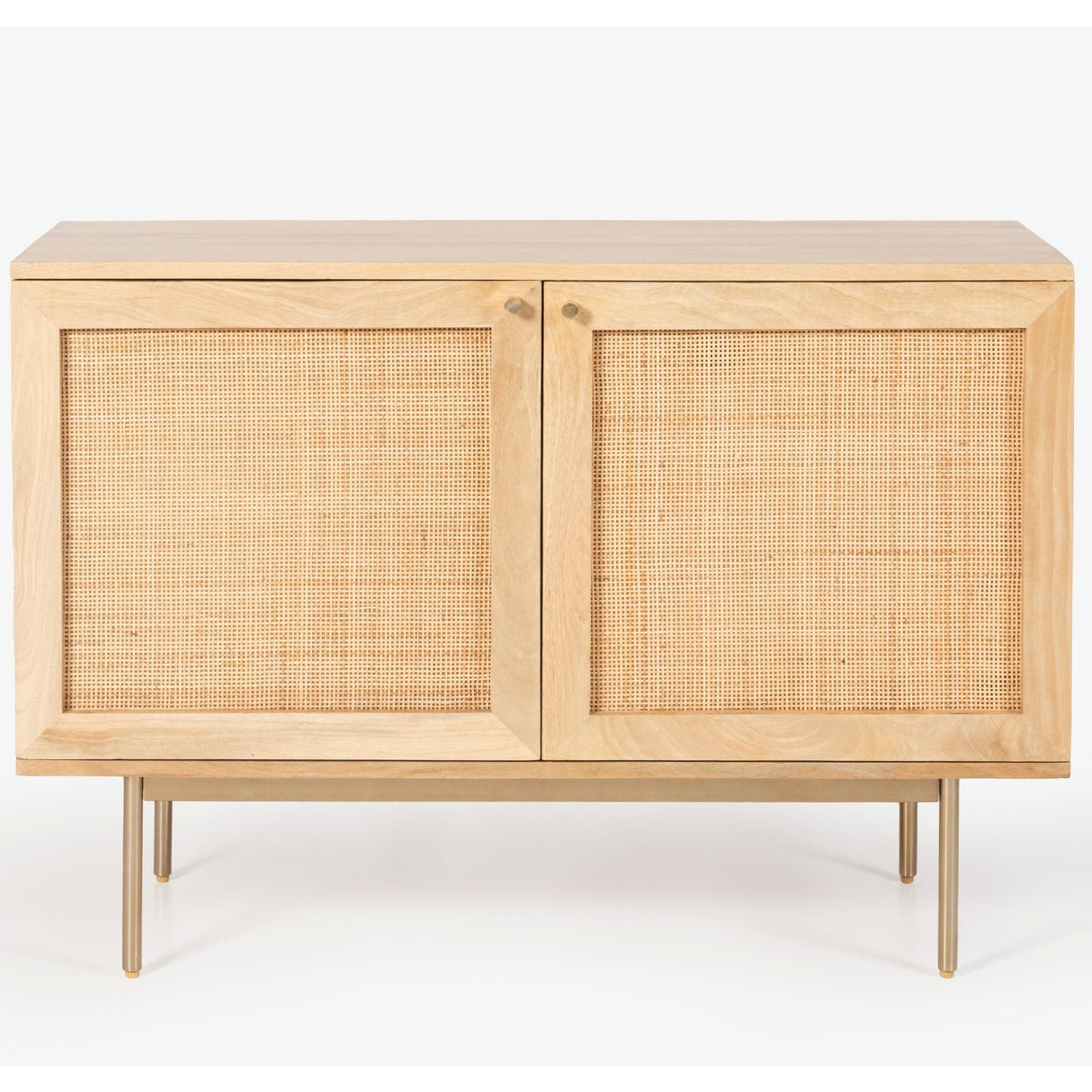 Martina Buffet Table Sideboard 100cm 2 Door Solid Mango Wood Storage Cabinet