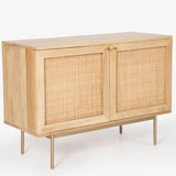 Martina Buffet Table Sideboard 100cm 2 Door Solid Mango Wood Storage Cabinet