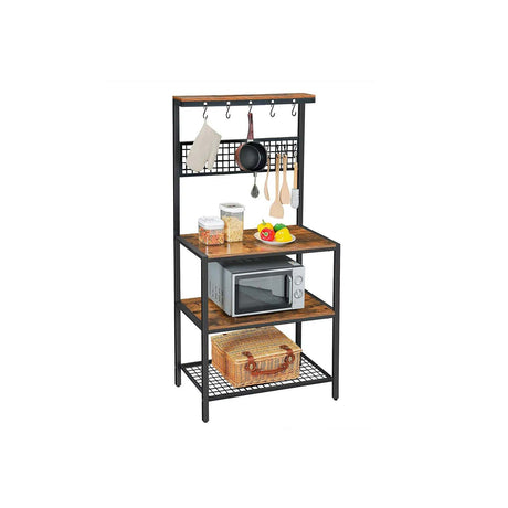 VASAGLE 3 Tier Kitchen Storage Shelves with 10 S-Hooks