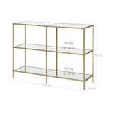 VASAGLE Sofa Console Table with 3 Shelves