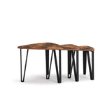 VASAGLE 3 Piece Nesting Coffee Tables Set