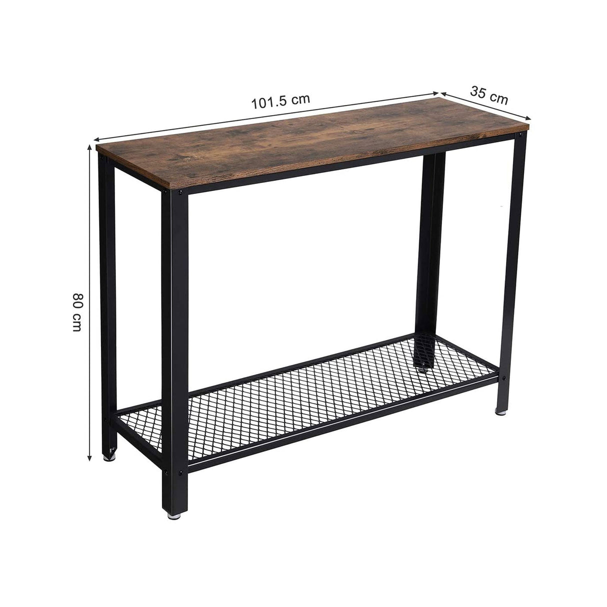 VASAGLE Console Table with Mesh Shelf