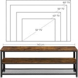 VASAGLE TV Stand 140cm Entertainment Unit with Shelves