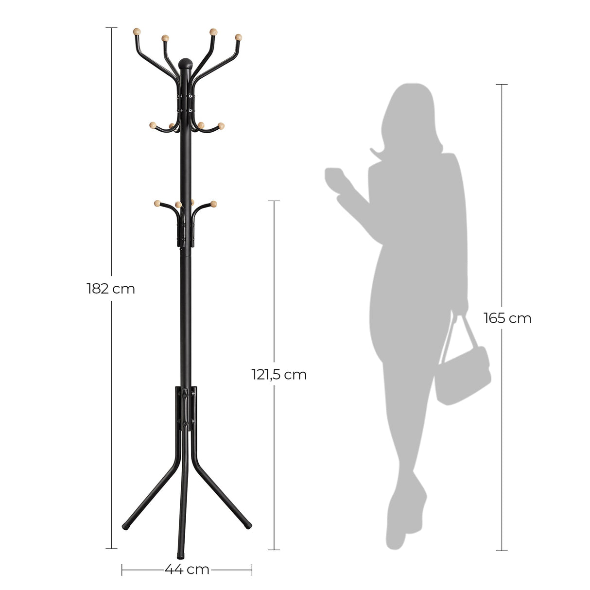 SONGMICS Coat Rack Freestanding Coat Tree