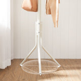 SONGMICS Metal Coat Rack Creamy White