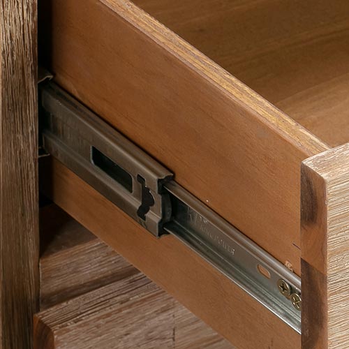 Bedside Table 2 drawers Night Stand in Solid Acacia Wood Oak Colour