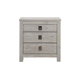 Bedside Table 2 drawers Night Stand Solid Acacia Storage in White Ash Colour