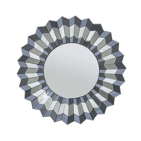 Wall Mirror MDF Smokey Silver And Grey Clear Image MRR-05