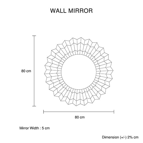 Wall Mirror MDF Smokey Silver And Grey Clear Image MRR-05