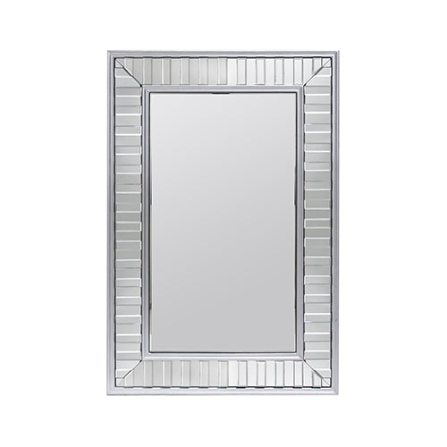 Wall Mirror MDF Silver Mirror Clear Image Rectangular Shape MRR-07