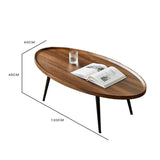 Coffee Table Living Room Accent Oval Table Contemporary Style Leisure Tea Table