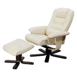 PU Leather Massage Chair Recliner Ottoman Lounge Remote