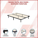 Double Metal Bed Frame - Bedroom Furniture