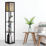 Shelf Floor Lamp - Shade Diffused Light Source with Open-Box Shelves