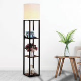 Shelf Floor Lamp - Shade Diffused Light Source with Open-Box Shelves