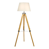 Modern Floor Lamp Wood Tripod Home Bedroom Reading Light 145cm