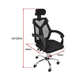 Office Chair Gaming Computer Chairs Mesh Back Foam Seat - Black