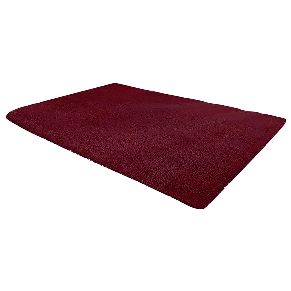 230x200cm Floor Rugs Large Shaggy Rug Area Carpet Bedroom Living Room Mat - Burgundy