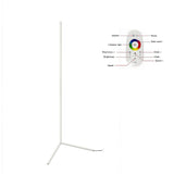 Modern - Colour RGB - Minimalist LED Corner Floor Lamp - White - Mood Lighting