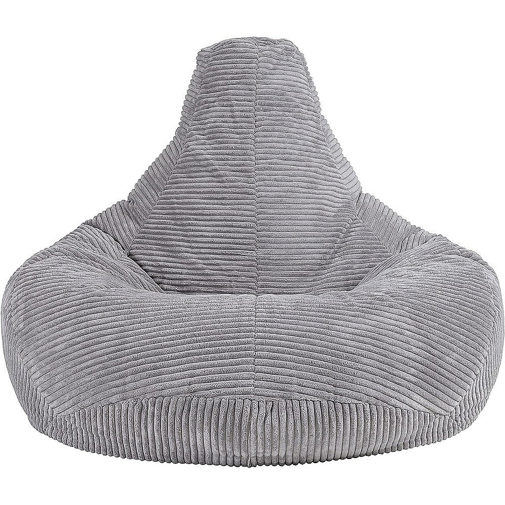 Jumbo Cord Beanbag Chair Cover Unfilled Large Bean Bag - Grey