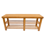 Bamboo Shoe Rack Wooden Bench Storage Organiser Cabinet Holder Stool