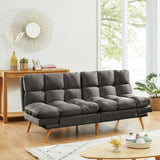 Alexa 3 Seater Velvet Sofa Bed Futon Charcoal