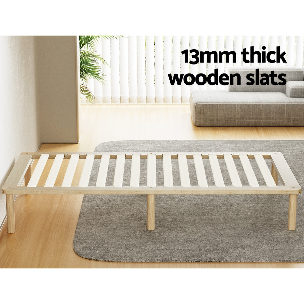 Artiss Bed Frame King Single Size Wooden Base Mattress Platform Timber Pine AMBA