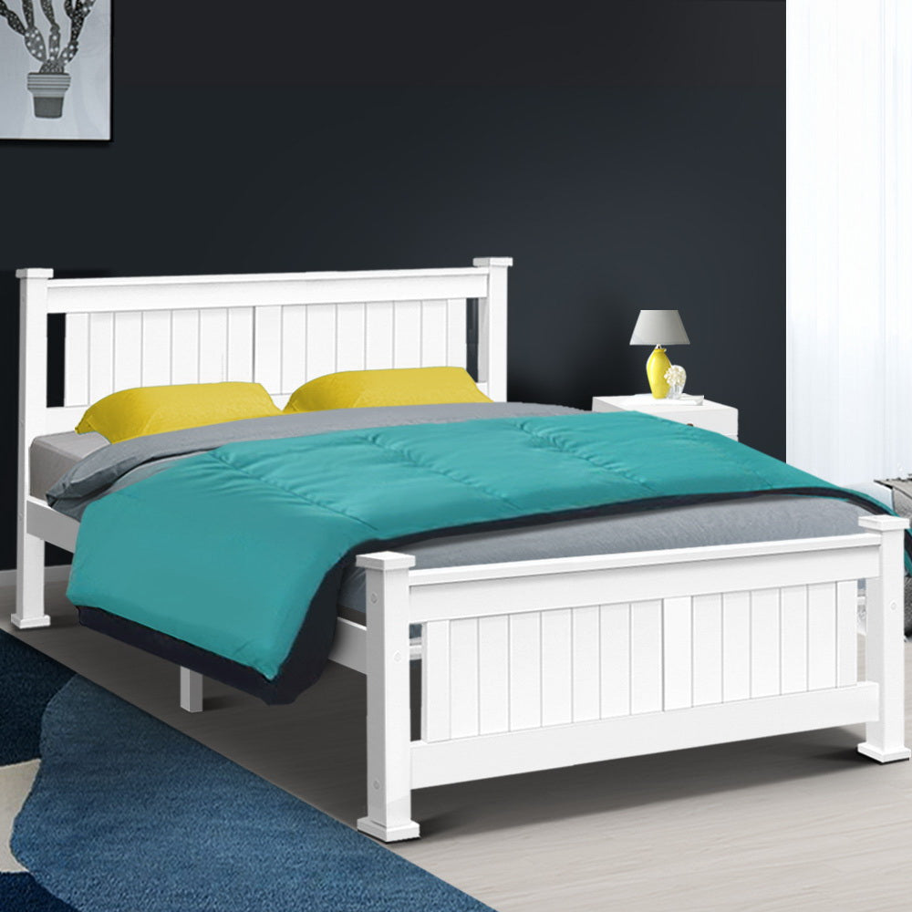 Artiss Queen Size Wooden Bed Frame Kids Adults Timber